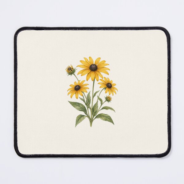 Item preview, Black-Eyed Susan Botanical Illustration | Vintage Wildflower Watercolor Print designed and sold by PresMatPlays.