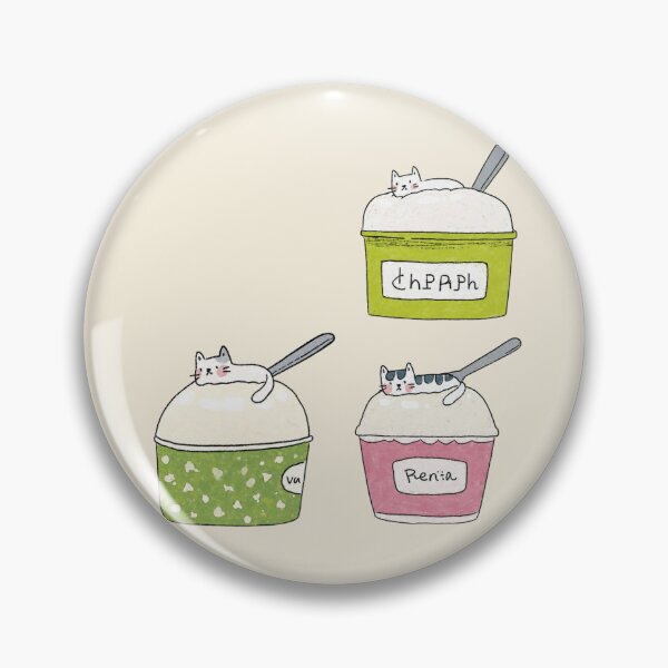 Item preview, Sleepy Cat Ice Cream Illustration designed and sold by bosamji.