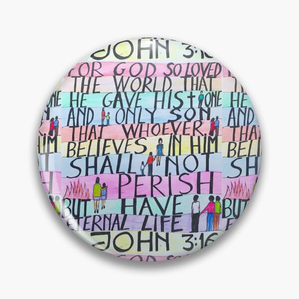 Item preview, John 3:16 For God So Loved The World Scripture Art designed and sold by Boy and Belugee.