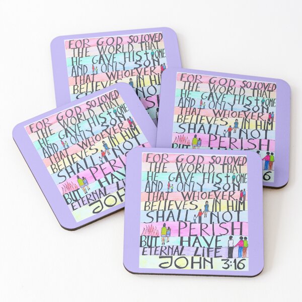 Item preview, John 3:16 For God So Loved The World Scripture Art designed and sold by Boy and Belugee.