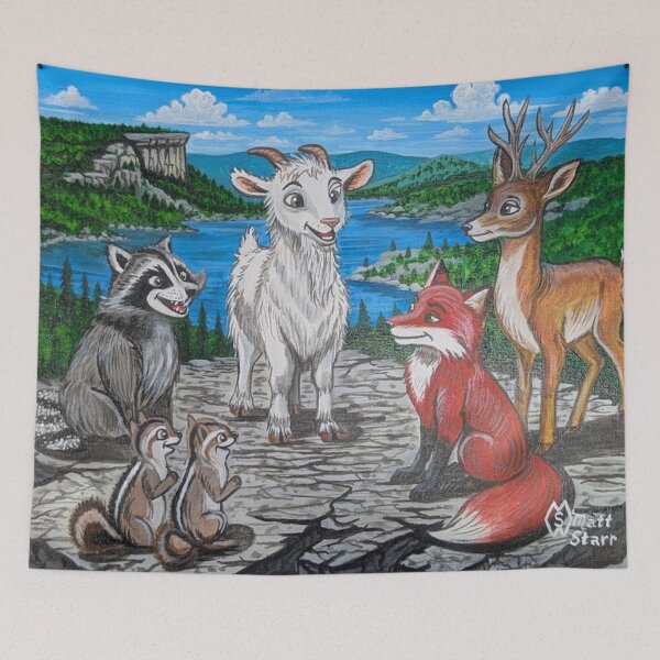 Item preview, CRISCO meets some other animals at the lake  designed and sold by Matt Starr Fine Art .