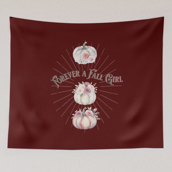 Item preview, Forever a Fall Girl Floral Pumpkin Cottagecore Design designed and sold by Sachie's Studio.