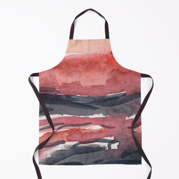 Item preview, Crimson River at Sunset | Watercolor Painting designed and sold by DzinkaDreamArt.
