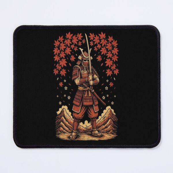 Item preview, Japanese Samurai Warrior with Autumn Maple Leaves Art designed and sold by DailySparks.