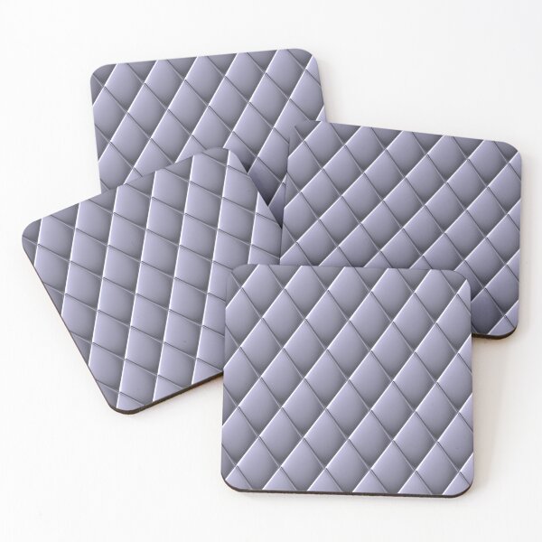 Item preview, Silver Blue Metallic Diamond Quilted Geometric Pattern designed and sold by Sybille-Yates.
