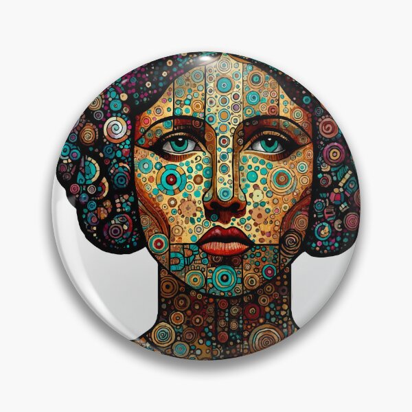 Item preview, Space Princess — Klimt Dotwork Mosaic Portrait | Cosmic Circle Art Fan Art designed and sold by  Ojo de Lilith.