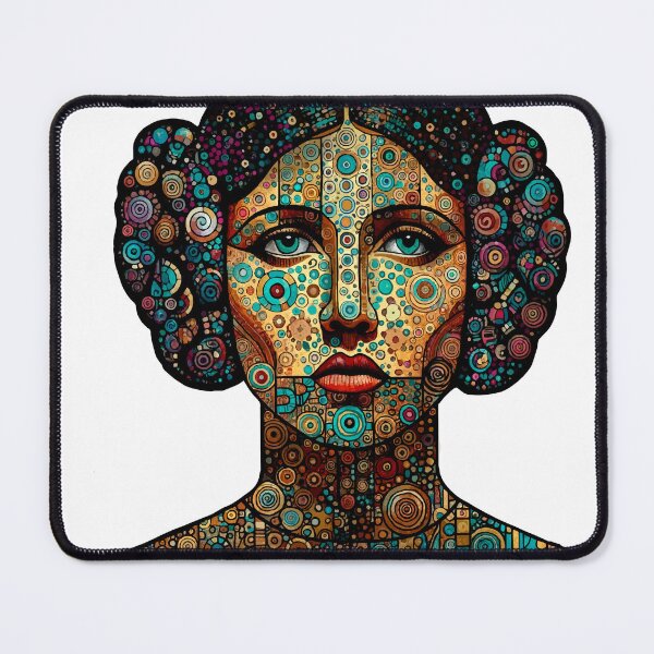 Item preview, Space Princess — Klimt Dotwork Mosaic Portrait | Cosmic Circle Art Fan Art designed and sold by  Ojo de Lilith.
