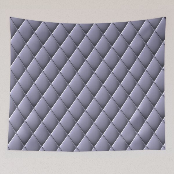 Item preview, Silver Blue Metallic Diamond Quilted Geometric Pattern designed and sold by Sybille-Yates.