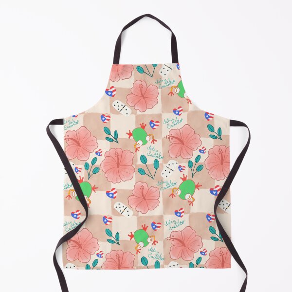 Item preview, Beige Checkered Print Dominos & Frogs designed and sold by SeaminglyYours.
