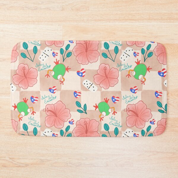Item preview, Beige Checkered Print Dominos & Frogs designed and sold by SeaminglyYours.