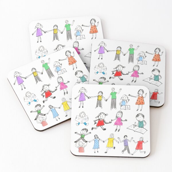 Item preview, Cute Hand Drawn Happy Kids on White designed and sold by Boy and Belugee.