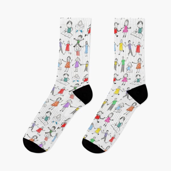 Item preview, Cute Hand Drawn Happy Kids on White designed and sold by Boy and Belugee.