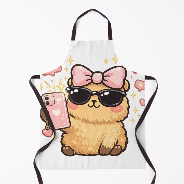 Item preview, Jennie Selfie Vibes Cute Kawaii Capybara Design designed and sold by NovaMoodCo.