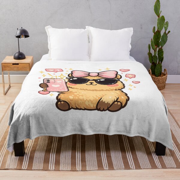 Item preview, Jennie Selfie Vibes Cute Kawaii Capybara Design designed and sold by NovaMoodCo.