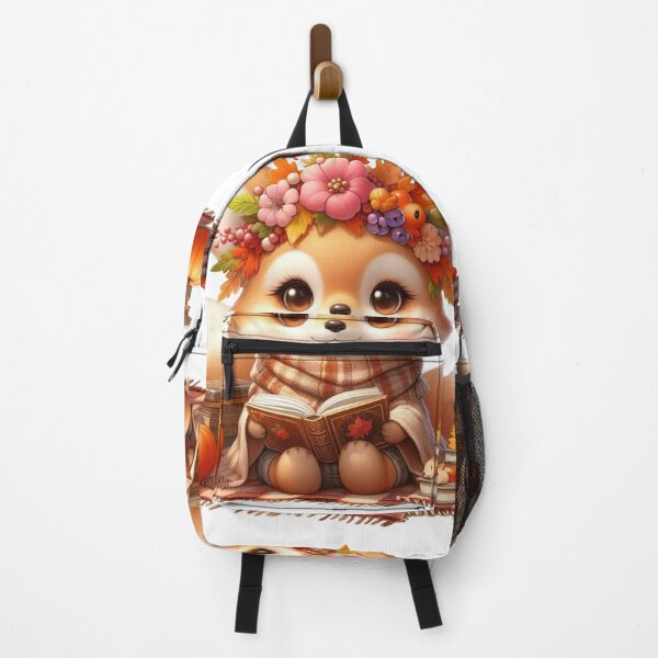 Item preview, Cute Autumn Baby Fox Reading Books Kawaii Cottagecore Cozy designed and sold by NotasCreativa.