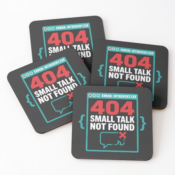 Item preview, 404 Small Talk Not Found Funny Introvert Developer Gift Design designed and sold by Ixnor.