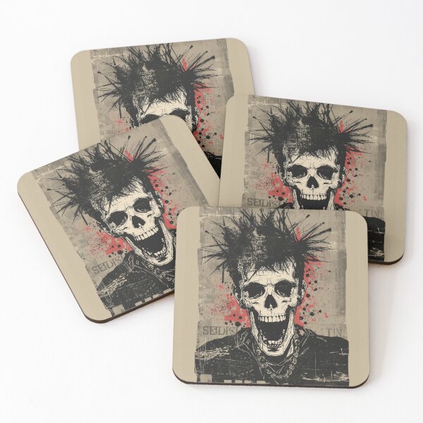 Item preview, Punk Rock Mohawk Skull Zine Graphic designed and sold by ERODED SELF.