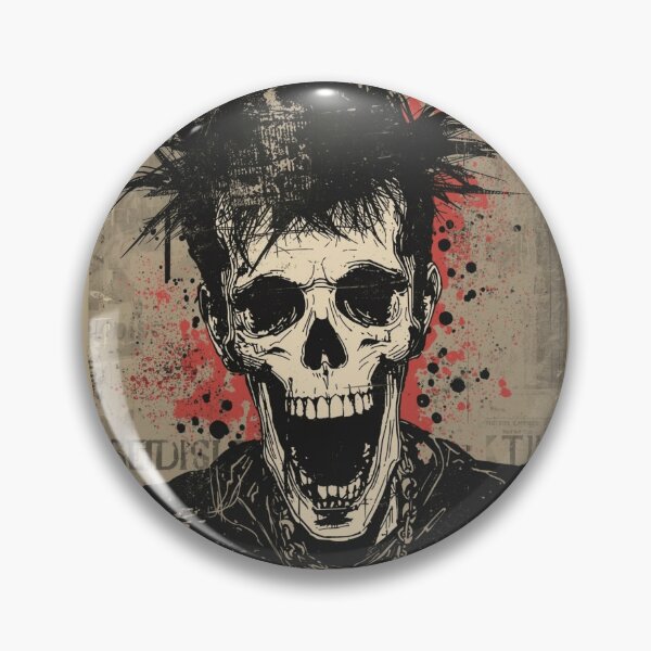 Item preview, Punk Rock Mohawk Skull Zine Graphic designed and sold by ERODED SELF.