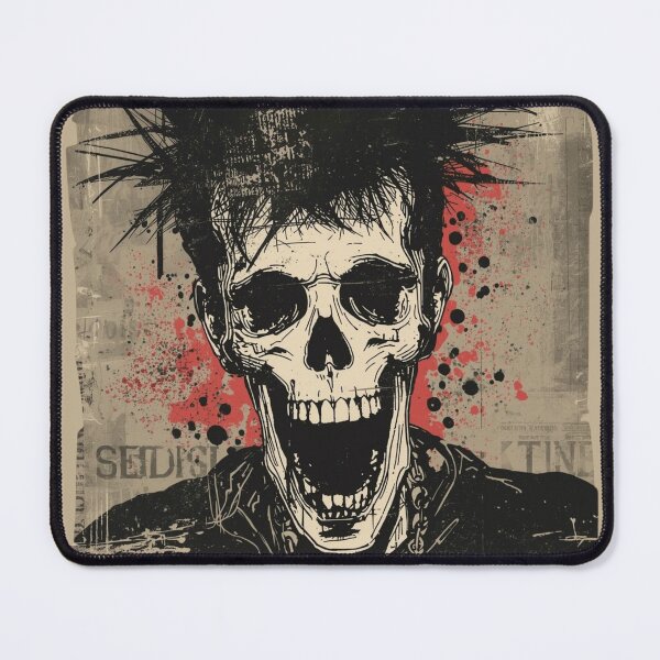 Item preview, Punk Rock Mohawk Skull Zine Graphic designed and sold by ERODED SELF.