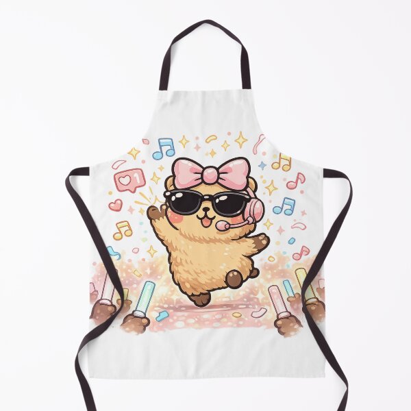 Item preview, Jennie Idol Vibes Cute Kawaii Singing Capybara Design designed and sold by NovaMoodCo.