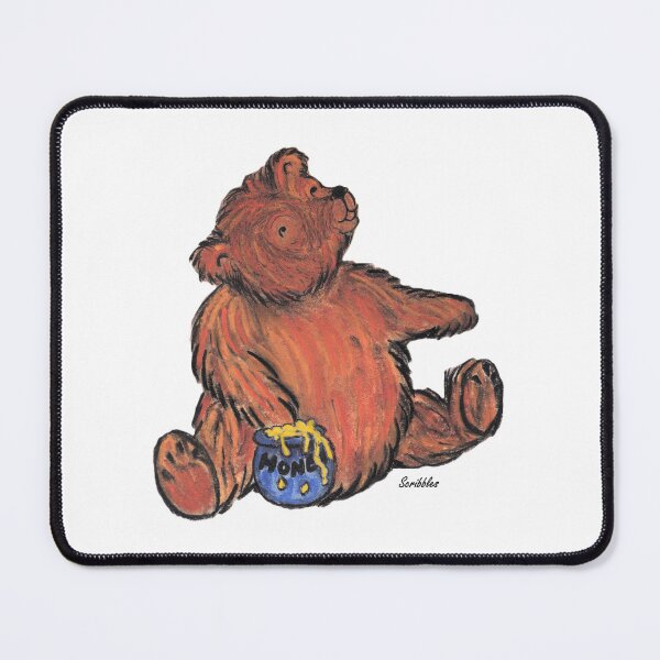 Item preview, Sitting Bear Looking Up with Honey designed and sold by AnimalScribbles.