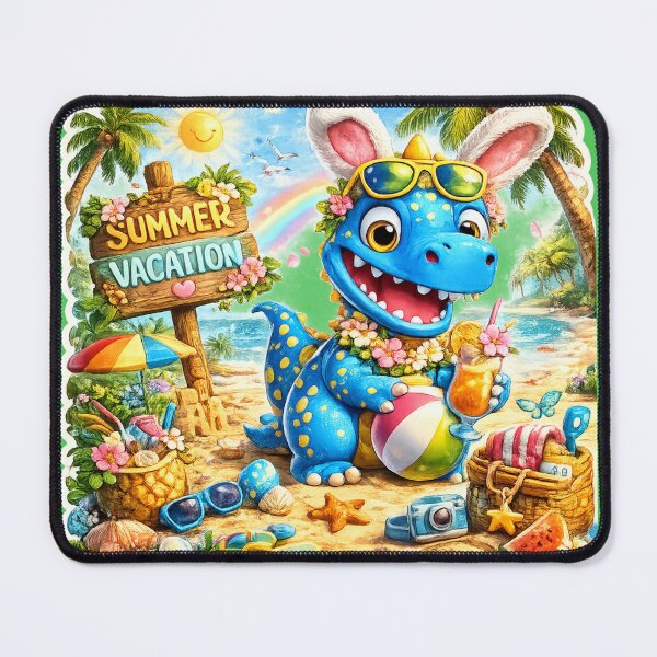 Item preview, Snappyzaurus Summer Vacation | Cute Beach Dinosaur Stickers designed and sold by Collins Design.