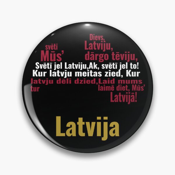 Item preview, Latvia - National Anthem Typography Map designed and sold by JR78.