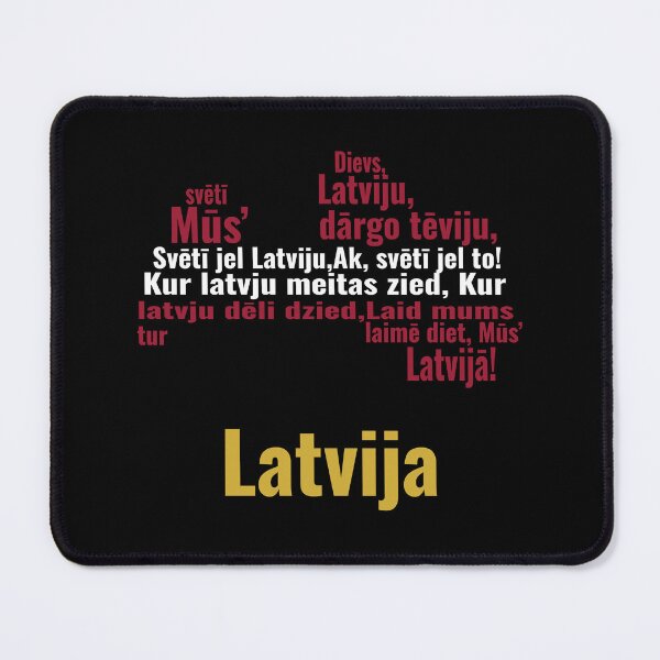 Item preview, Latvia - National Anthem Typography Map designed and sold by JR78.