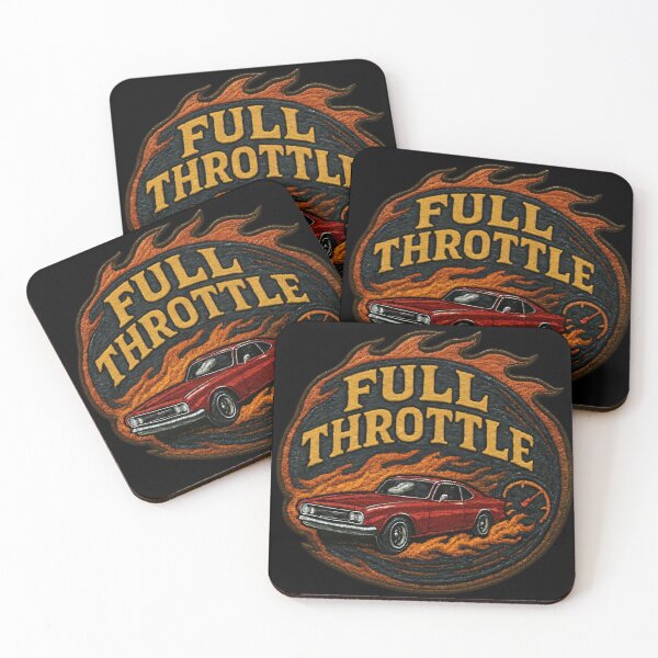 Item preview,  Full Throttle Vintage Muscle Car - Retro Hot Rod Racing Art designed and sold by A-M-G-Shop.