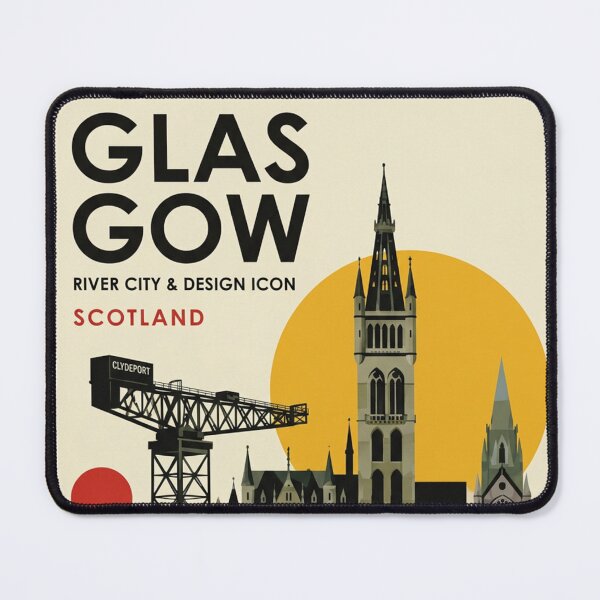 Item preview, Glasgow City Scotland Original Custom Vintage Poster Wall Art Design designed and sold by Cool Robot Bro..