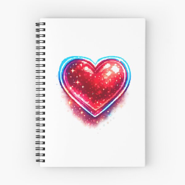 Item preview, Neon Pixel Heart Retro 8-Bit Gaming Love Design designed and sold by NucciCollective.