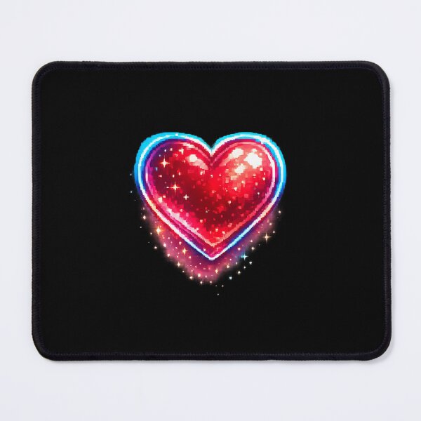 Item preview, Neon Pixel Heart Retro 8-Bit Gaming Love Design designed and sold by NucciCollective.