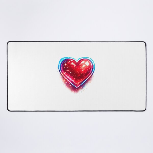 Item preview, Neon Pixel Heart Retro 8-Bit Gaming Love Design designed and sold by NucciCollective.