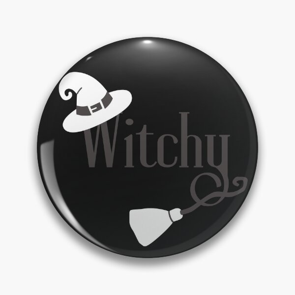 Item preview, WITCHY Witch Hat and Broom Black & White Halloween  designed and sold by JaymeOctober.