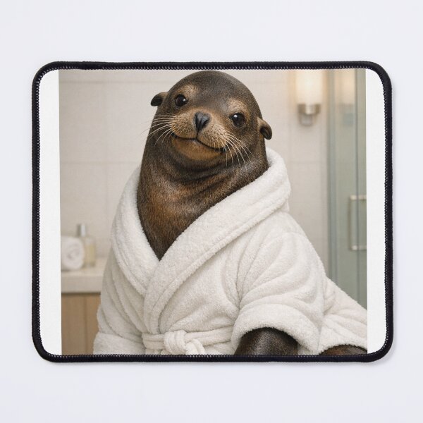 Item preview, Relaxing Bathrobe California Sea Lion designed and sold by Sillytoe.