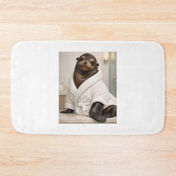 Item preview, Relaxing Bathrobe California Sea Lion designed and sold by Sillytoe.