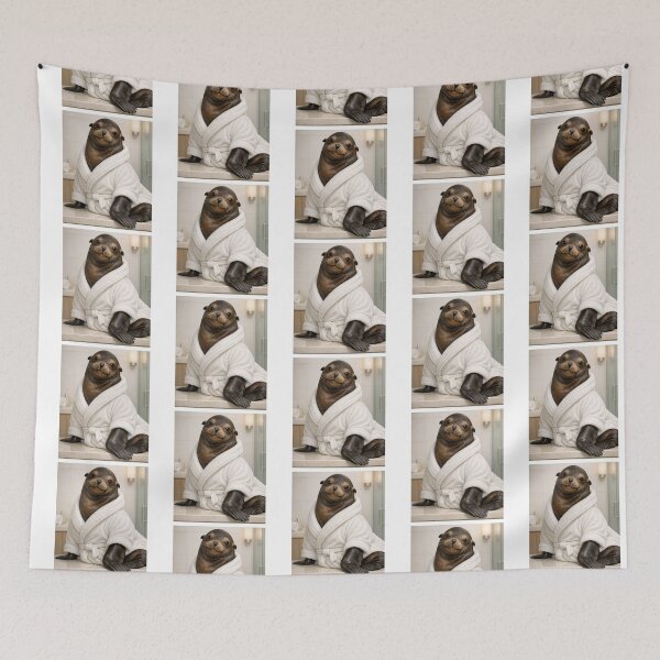 Item preview, Relaxing Bathrobe California Sea Lion designed and sold by Sillytoe.