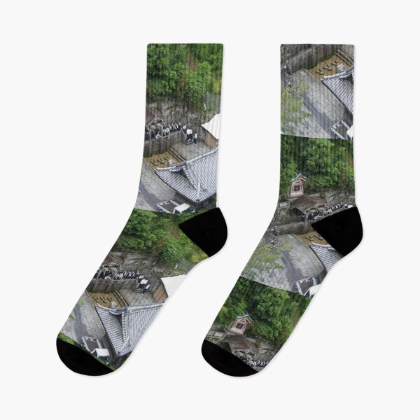 Item preview, Traditional Japanese Temple Courtyard Art Print designed and sold by KaleChub.