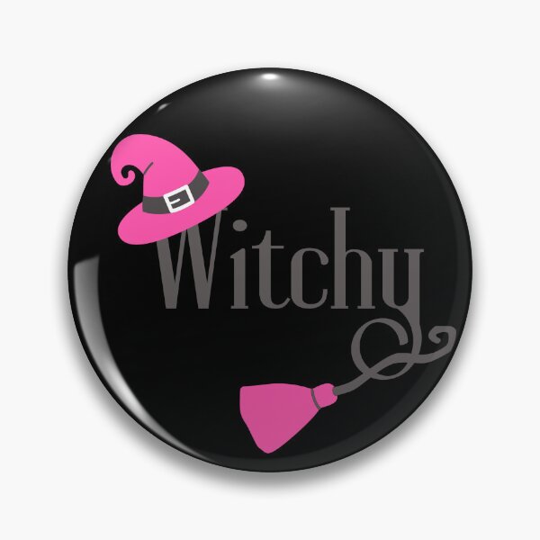 Item preview, WITCHY Witch Hat and Broom Black & Pink Halloween  designed and sold by JaymeOctober.
