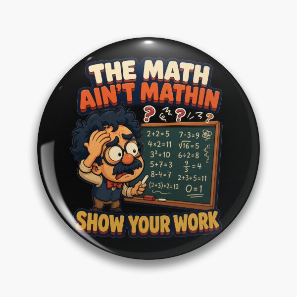 Item preview, The Math Aint Mathin Show Your Work Chaotic Chalkboard Cartoon Art Funny Teacher Humor Gift for Math Teachers designed and sold by Nightarel.
