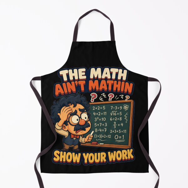 Item preview, The Math Aint Mathin Show Your Work Chaotic Chalkboard Cartoon Art Funny Teacher Humor Gift for Math Teachers designed and sold by Nightarel.