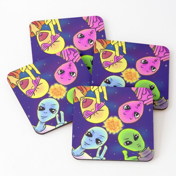 Item preview, UFO Alien Friends Squad Solar System Vacation designed and sold by JimboTurtle.