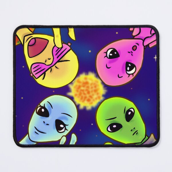 Item preview, UFO Alien Friends Squad Solar System Vacation designed and sold by JimboTurtle.