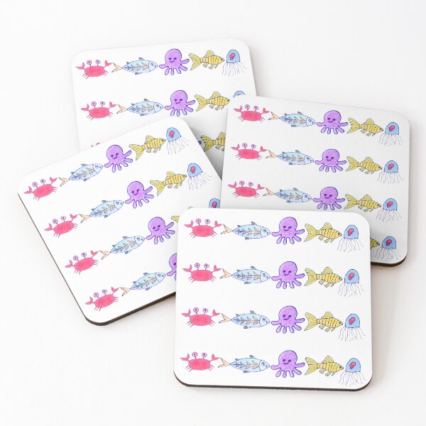 Item preview, Cute Hand Drawn Octopus and Colorful Fish designed and sold by Boy and Belugee.