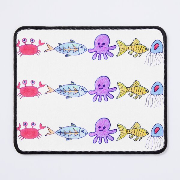 Item preview, Cute Hand Drawn Octopus and Colorful Fish designed and sold by Boy and Belugee.