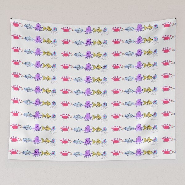 Item preview, Cute Hand Drawn Octopus and Colorful Fish designed and sold by Boy and Belugee.