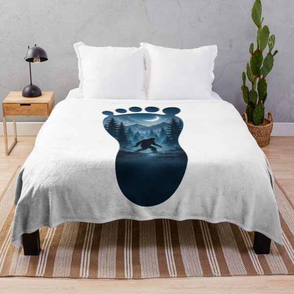 Item preview, Moonlit Bigfoot Footprint Art designed and sold by DariaOltes.