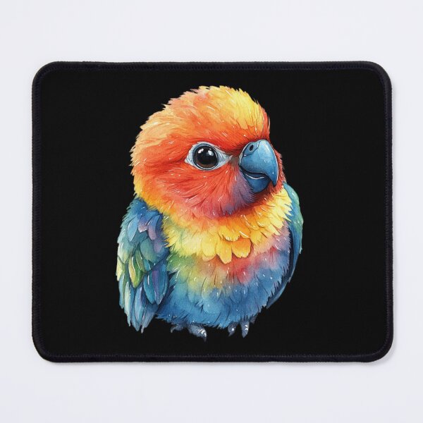 Item preview, Colorful Parrot on Black Background designed and sold by perijun.