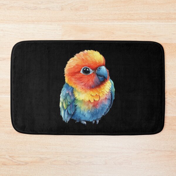 Item preview, Colorful Parrot on Black Background designed and sold by perijun.