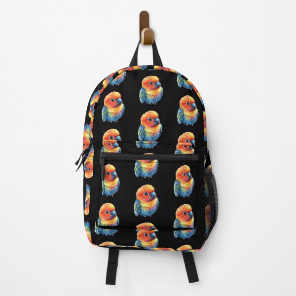 Item preview, Colorful Parrot on Black Background designed and sold by perijun.